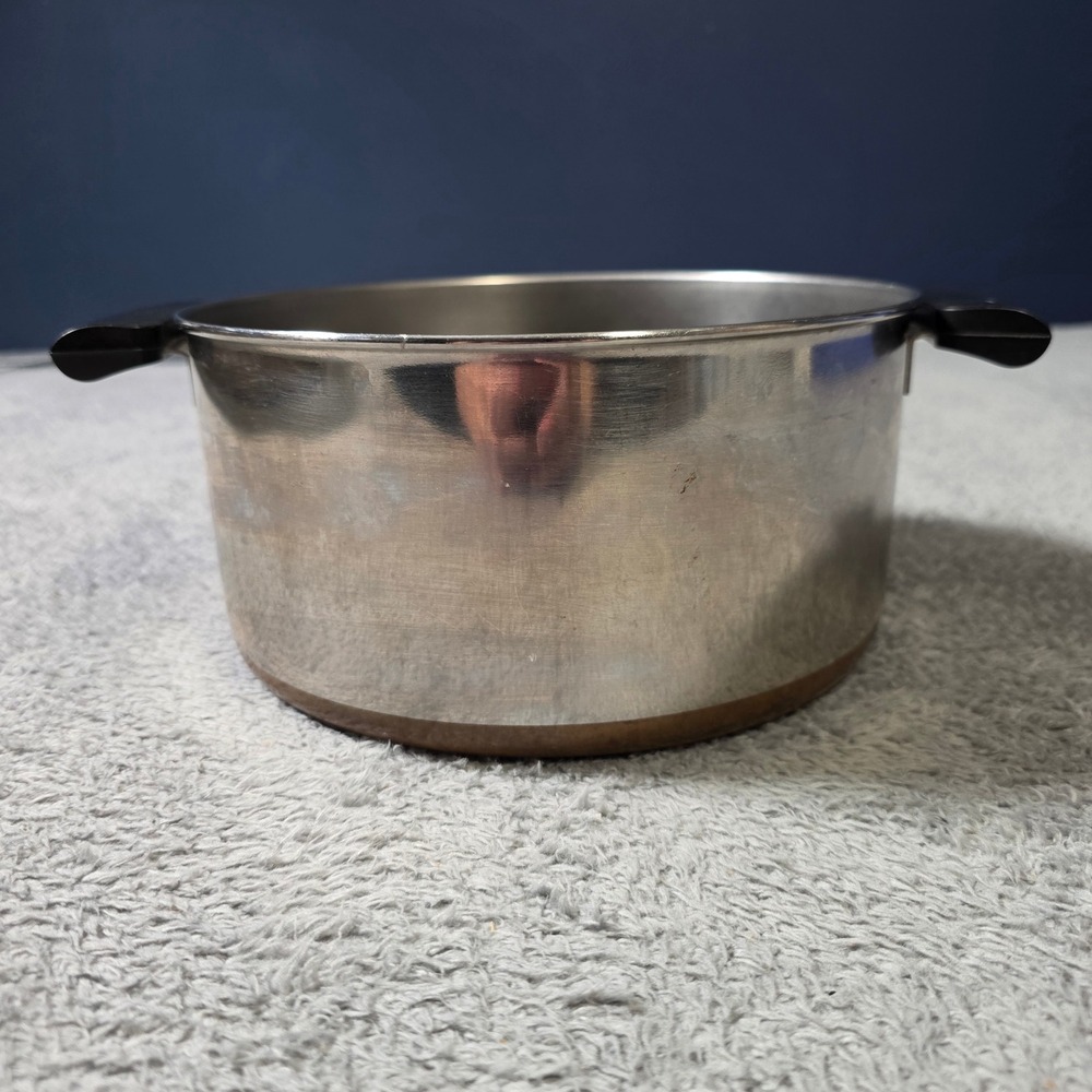 Revere‎ Ware Unisex 9 Inch Stock Pot Silver Copper Clad Bottom Bakelite Handles